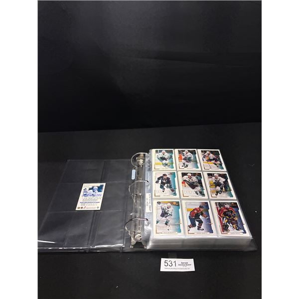 Binder lot of 2000 Upper Deck Hockey Trading Crads and others