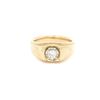 Image 1 : 14K Yellow Gold & Diamond Bezel Set Ring