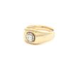 Image 2 : 14K Yellow Gold & Diamond Bezel Set Ring