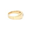 Image 4 : 14K Yellow Gold & Diamond Bezel Set Ring