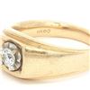 Image 5 : 14K Yellow Gold & Diamond Bezel Set Ring