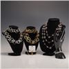 Image 1 : 5pc Necklaces/Belts, Chicos Star Bracelet & Gold Toned Hoop Earrings