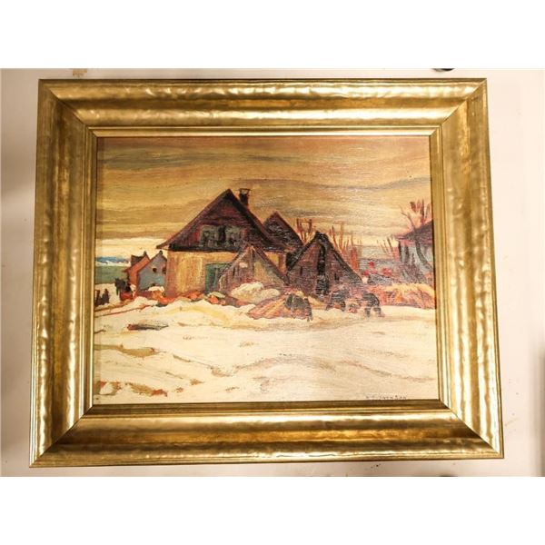 A.Y. Jackson -Panel - Winter Village