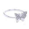 Image 2 : 925 Sterling Silver Gemstone Butterfly Design Stud