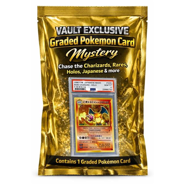 VAULT EXCLUSIVE - Graded Pokemon Card -1 Per Pak