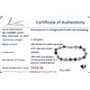 Image 2 : 18kt Oro Laminado  Heart Cut Stone Bracelet COA -R