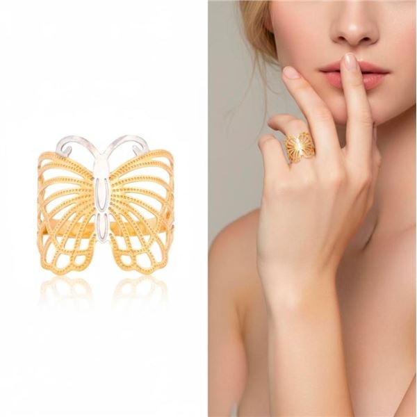 Dragonfly Ring - Gold Plated Size 10.5