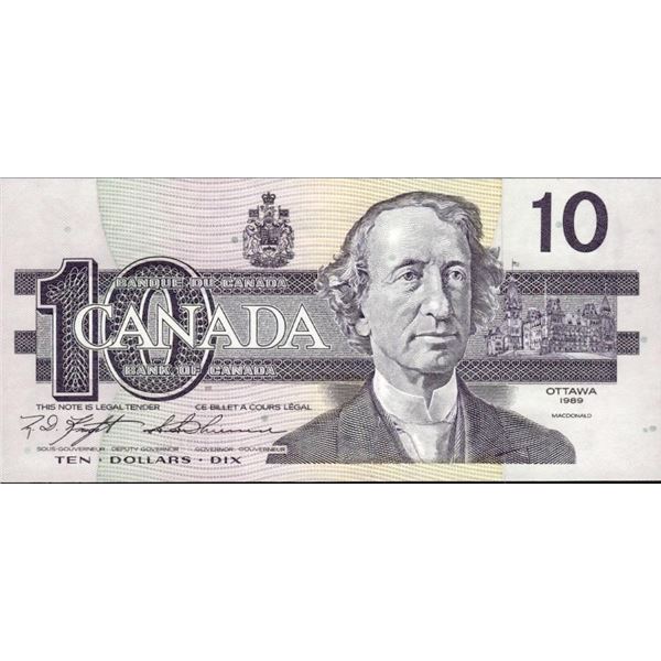 Bank of Canada 1989 Ten Dollars UNC (BEF)