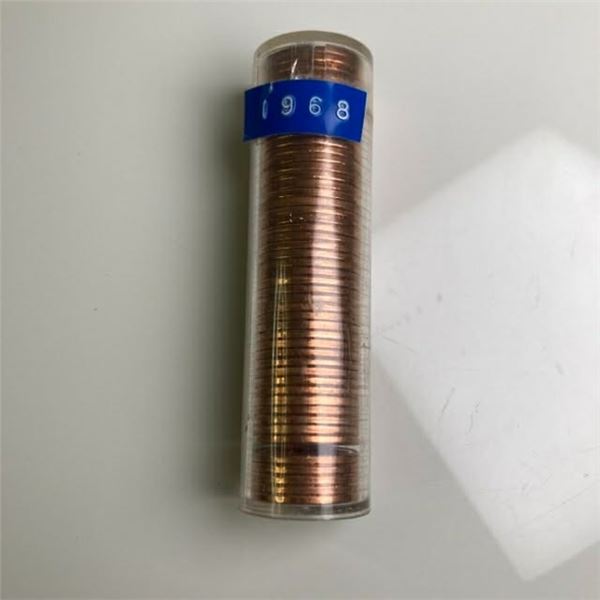 1968 Canada 1 Cent Coin Tube