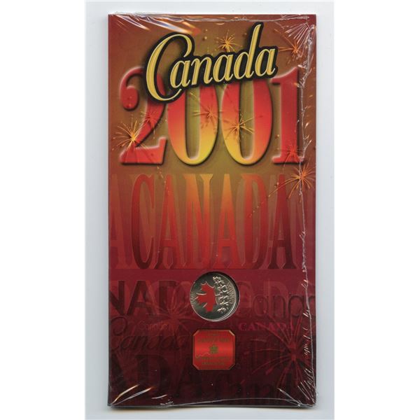 2001 Canada Day 25 Cent Colour Coin