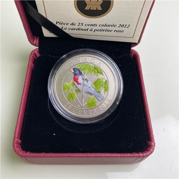 2012 Canada 25 Cent Colour Coin