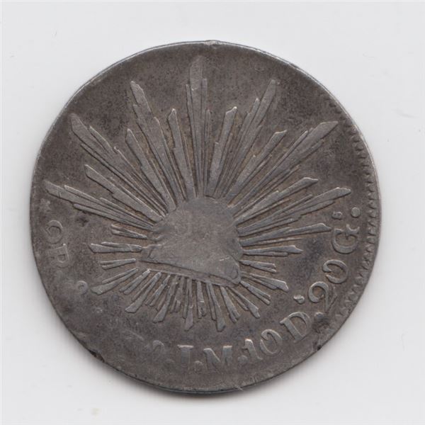 1830 MO JM Mexico 2 Reales Silver Coin