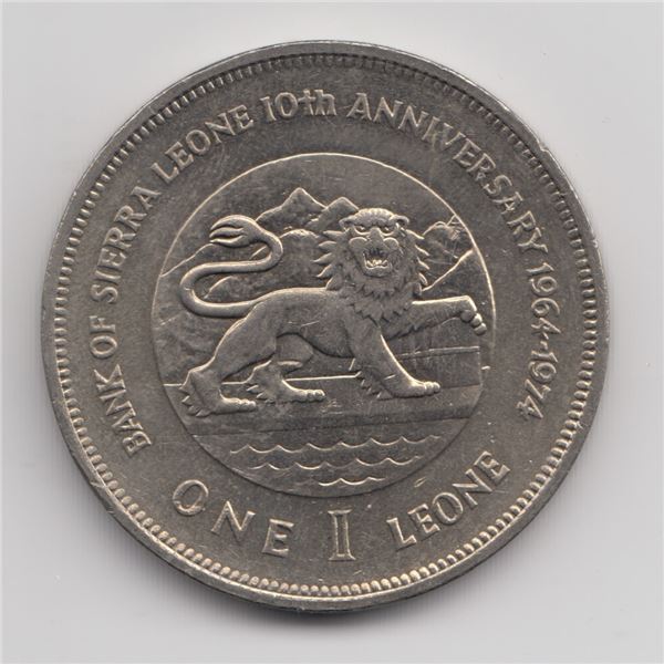1974 Sierra Leone One Leone Coin