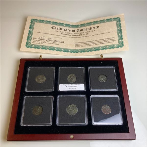 Set of 6 Ancient Bronze Coins
