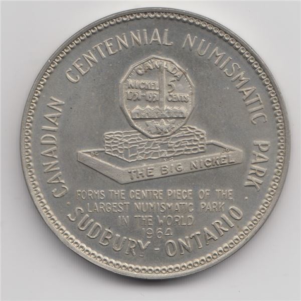 1964 Sudbury ON Big Nickel Medal
