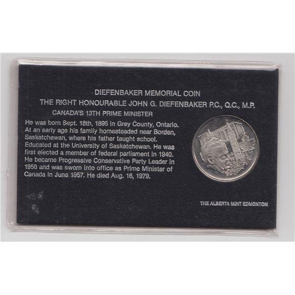 1979 Diefenbaker Memorial Coin