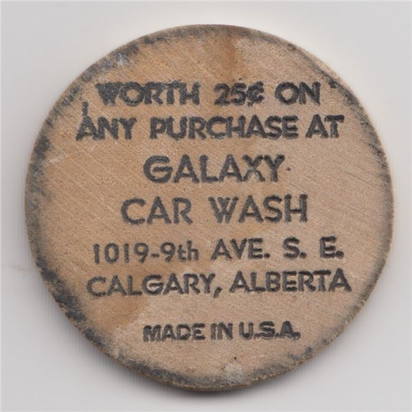 Calgary AB 25 Cents Wooden Nickel