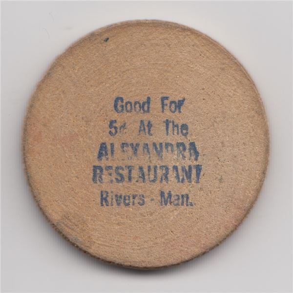 Rivers MB 5 Cents Wooden Nickel