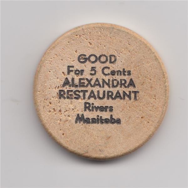 Rivers MB 5 Cents Wooden Nickel
