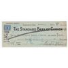 Image 1 : 1924 Standard Bank of Canada Cheque