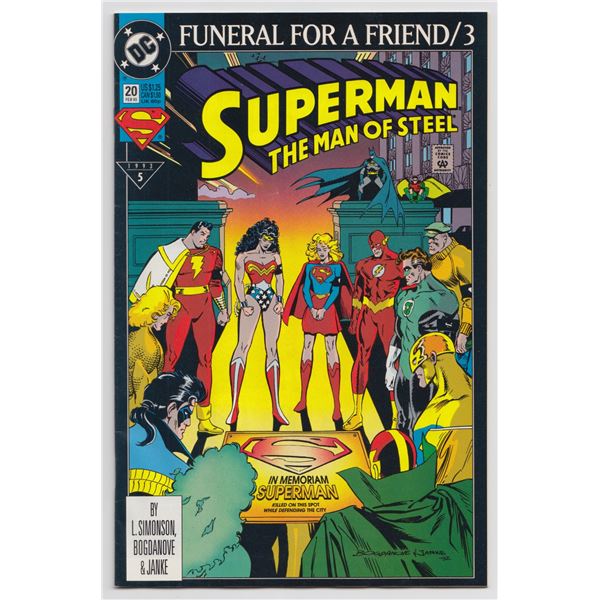 Feb 1993 Superman Man of Steel #20 Comic