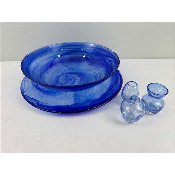 Vibrant Blue Glassware