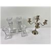 Image 1 : Candelabra with Glass Candlestick Holders