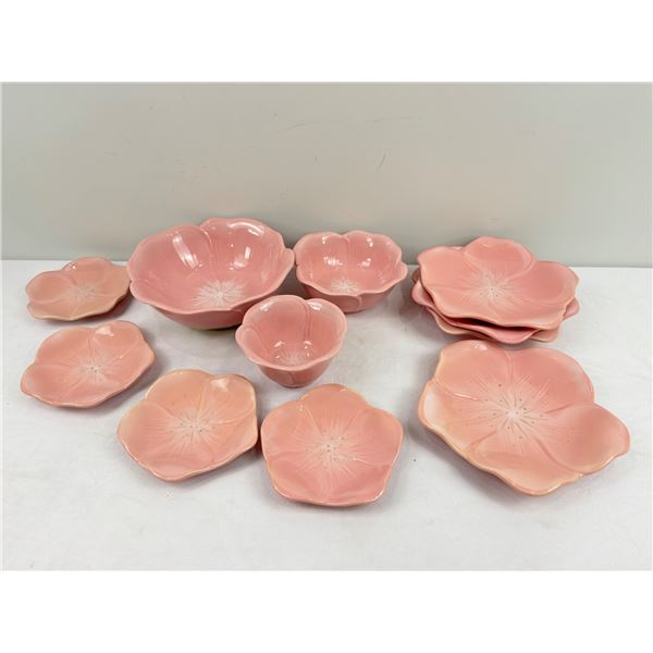 Pink Princess House Floral Dishes