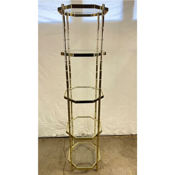 Five Tier Brass Shelf