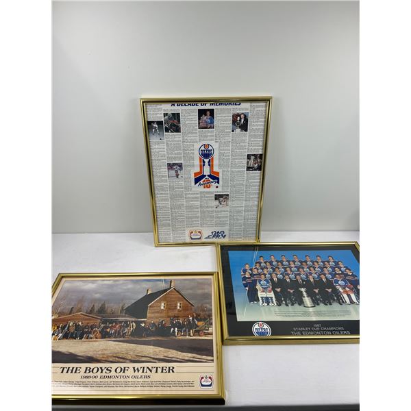 Framed Oilers Posters