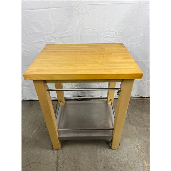 Butcher Block Kitchen Cart