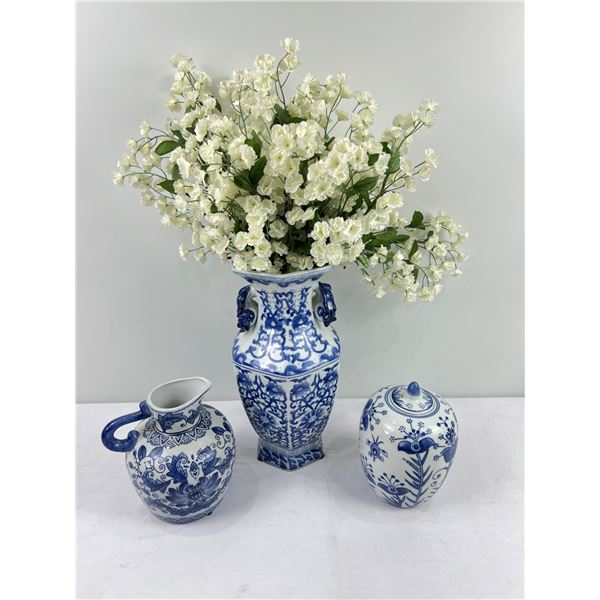 Blue & White Ceramic Vases
