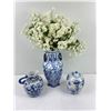 Image 1 : Blue & White Ceramic Vases