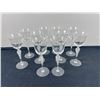 Image 1 : Crystal Glasses with Frosted Ballerina Stems