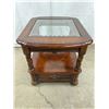 Image 1 : Klaussner Glass Top Side Table