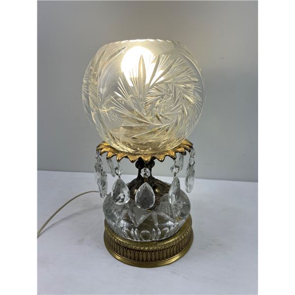 Brass & Crystal Table Lamp