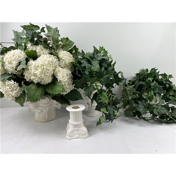 Vases with Faux Floral Arrangements