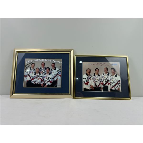 Autographed Curling Championship Photographs