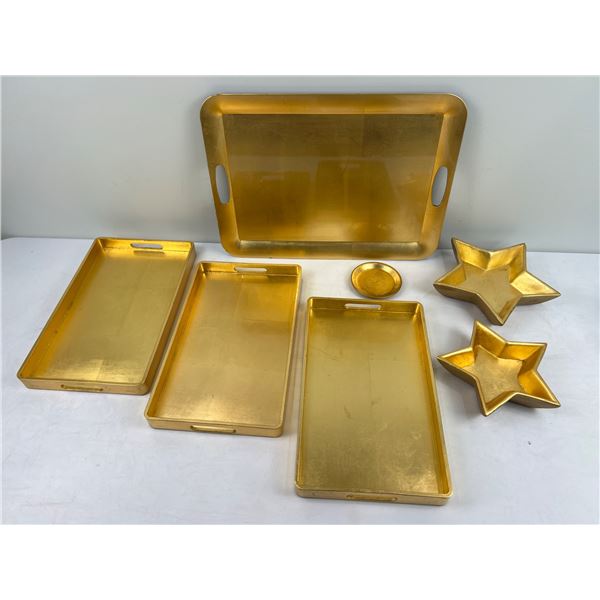 Decorative Golden Trays