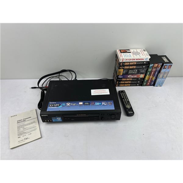 Sony VHS Player with VHS Tapes