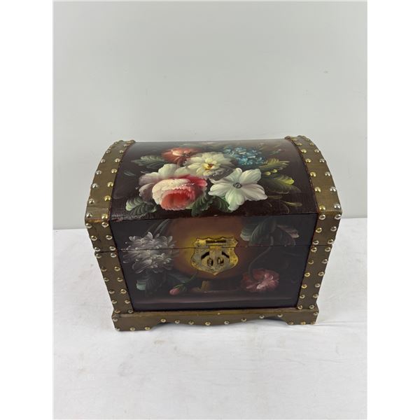 Hand Painted Floral Chest