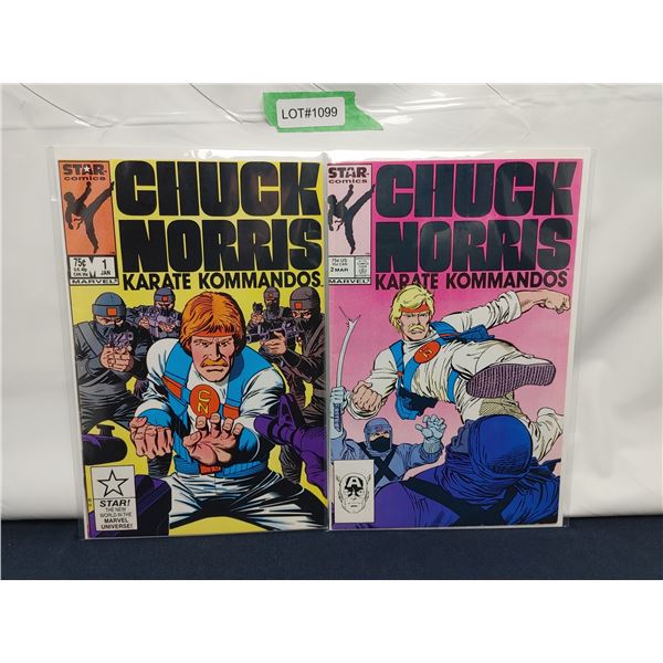 Chuck Norris Karate Commandos #1 KEY ISSUE and 2