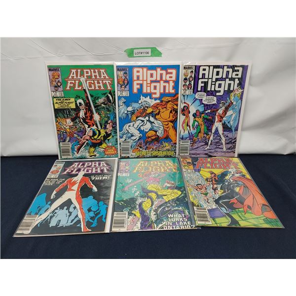 Assorted Canadian Price Variant Alpha Flight Comics (1980s)
