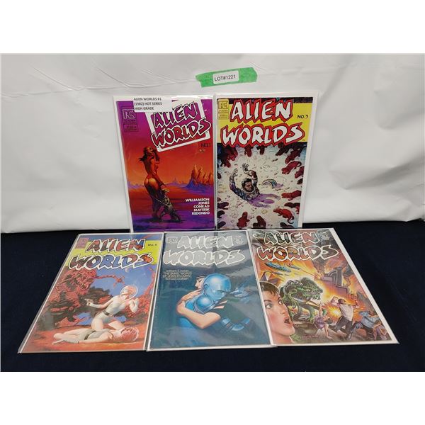 Alien Worlds #1, 3, 5, 7, 8 (1982)