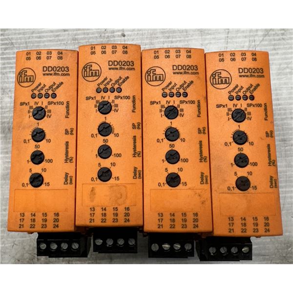 (4) ifm #DD0203 Speed Monitoring Modules