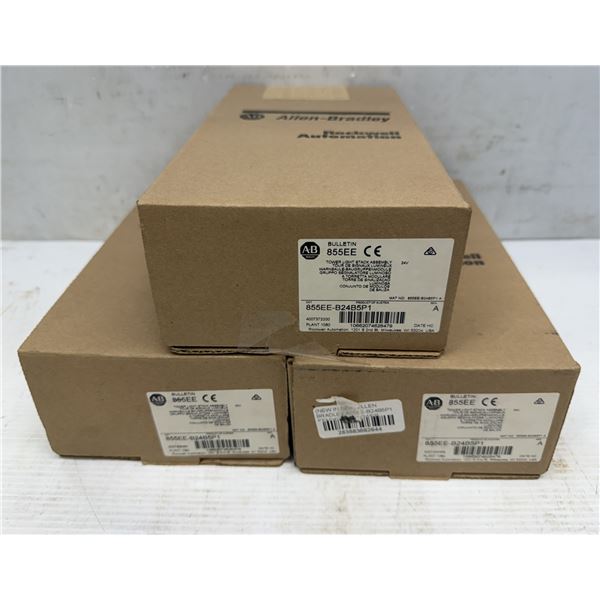 (3) Allen-Bradley #855EE-B24B5P1 Tower Stack Light Assembly