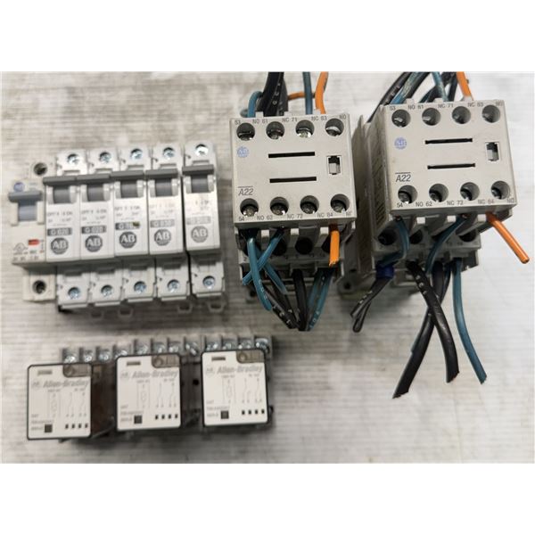 Lot of Allen Bradley Contactors, Circuit Breakers & Relays