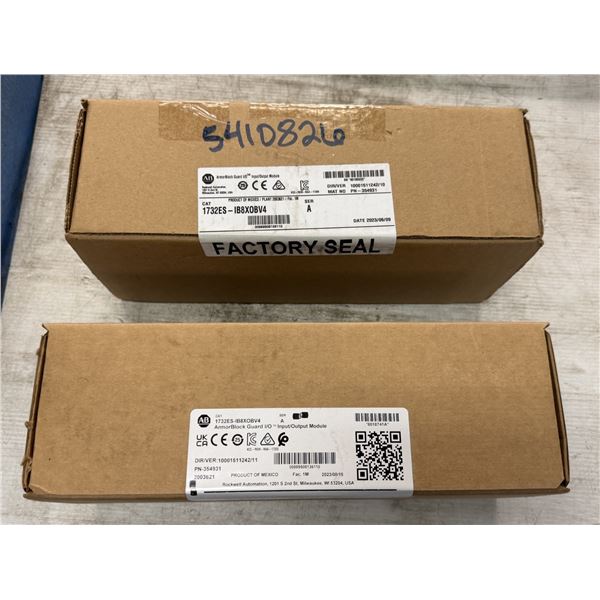 (2) Allen Bradley #1732ES-IB8XOBV4 Armor Block I/O Input/Output Modules