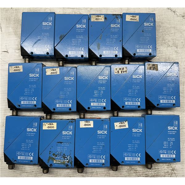 Lot of (14) Sick #WT24-2B410 Retroreflective Sensors