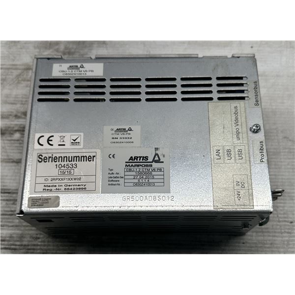 Artis Marposs #1580666 Type CBU-1.2 CTM V6 PB Control Module